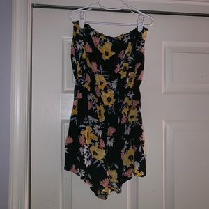 black floral romper